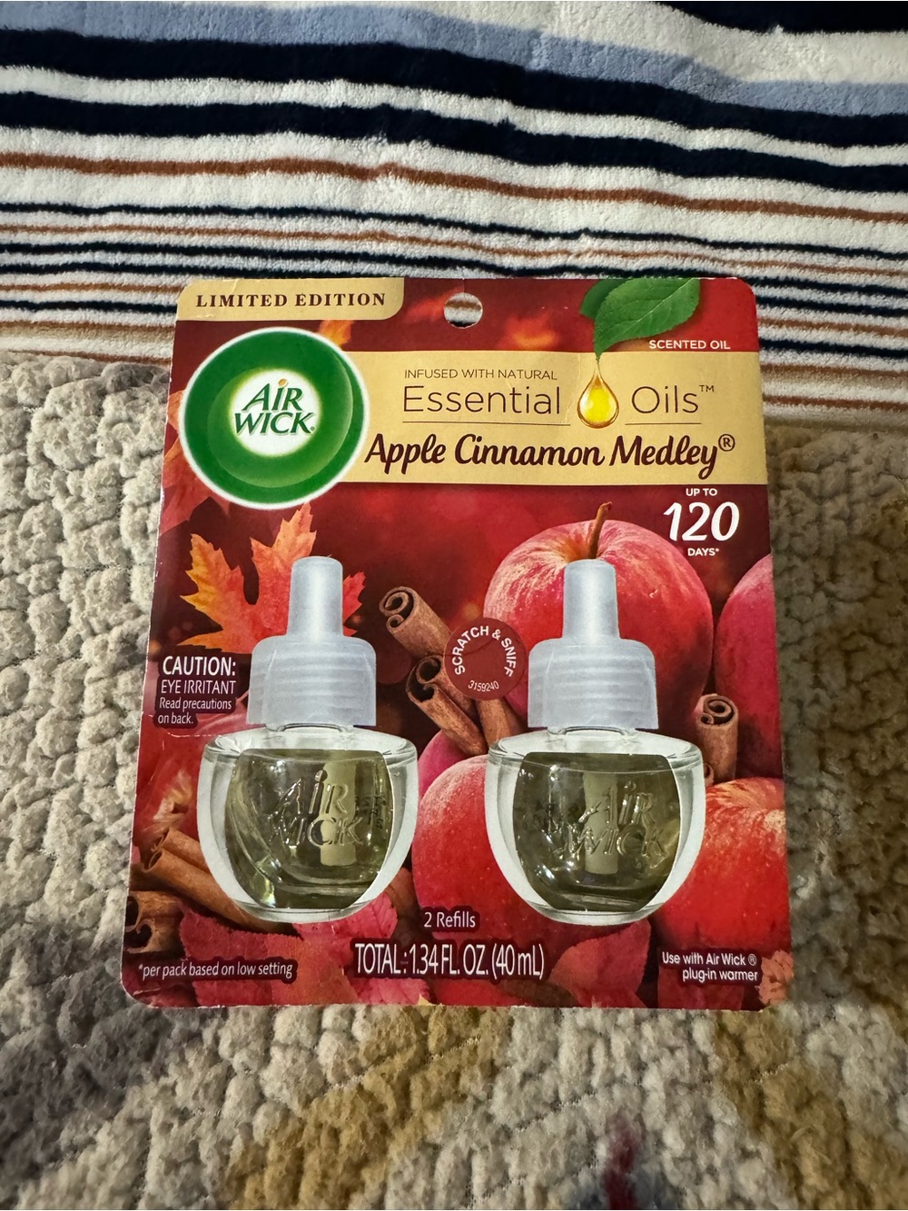Home Essentials Apple Cinnamon Medley Plug-In Oil Refills - Red, Green, Brown